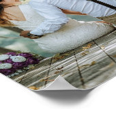 GEFELICITEERD Grijs OVERLAY-TEXT Foto Poster (Hoek)