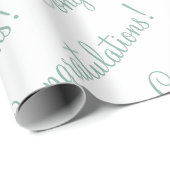 Gefeliciteerd Groene Script Bruidsfeest Cadeaupapier (Rol Hoek)