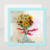 Gefeliciteerd Groet Flat Kaart (Voorkant / Achterkant)