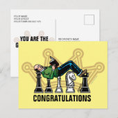 Gefeliciteerd Grootmeester Ansichtkaart Briefkaart (Voorkant / Achterkant)