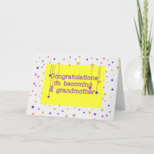 Gefeliciteerd grootmoeder genderneutraal kaart