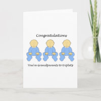 Gefeliciteerd, grootouders naar Triplet Boys.