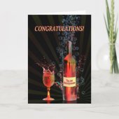 Gefeliciteerd grootouders, spetterende wijn kaart (Voorkant)