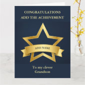 Gefeliciteerd, grootson Grandmoeder BIG Kaart (Gele Bloem)