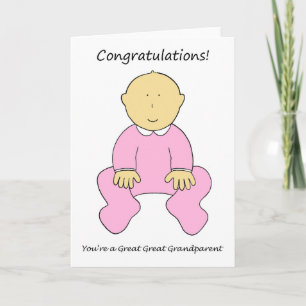 Gefeliciteerd Grote grootouder aan een meisje Kaart