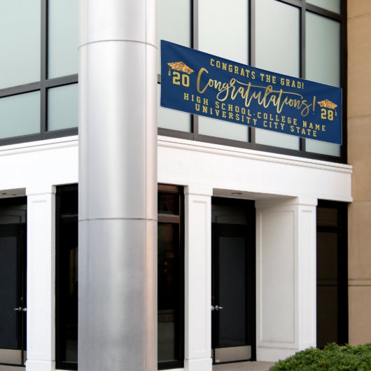 Gefeliciteerd het Afstuderen van de Aangepaste Sch Spandoek (Buitenkant Gebouw)