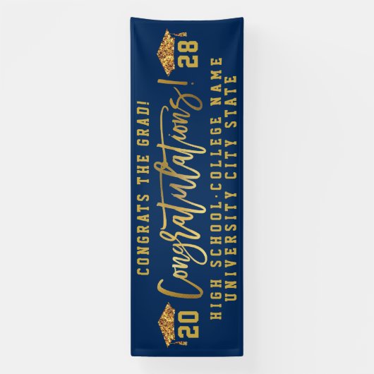 Gefeliciteerd het Afstuderen van de Aangepaste Sch Spandoek (Verticaal)