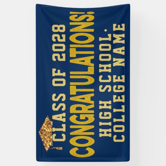 Gefeliciteerd het Afstuderen van de Aangepaste Sch Spandoek (Verticaal)