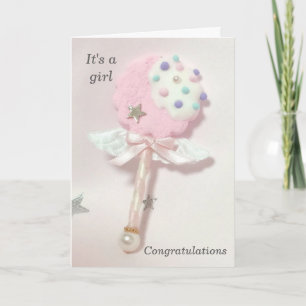 Gefeliciteerd, het is een meisje kaart