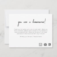 Gefeliciteerd Homeowner Post Sluiten Kaart