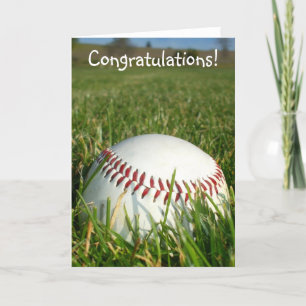 Gefeliciteerd honkbal wenskaart feestdagen kaart