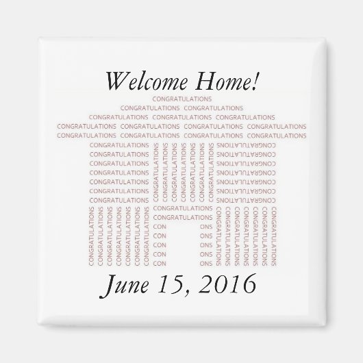 Gefeliciteerd Huis Custom Magnet Magneet (Voorkant)