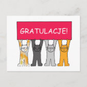 Gefeliciteerd in het Pools Briefkaart (Voorkant)
