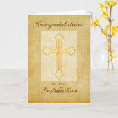 Gefeliciteerd Installatie, Religieus Kruis Kaart (Gele Bloem)