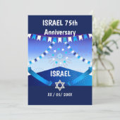 Gefeliciteerd ISRAËL 75e verjaardag 2023 Kaart (Staand voorkant)