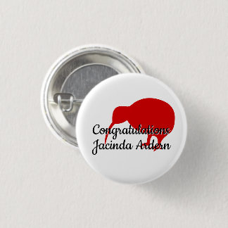 Gefeliciteerd Jacinda Ardern Custom Text Kiwi Ronde Button 3,2 Cm