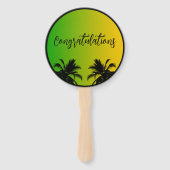 Gefeliciteerd Jamaicaanse bruiloft of Verloving Handwaaier (Voorkant)