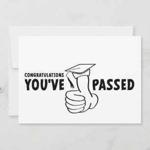 Gefeliciteerd, je bent geslaagd, diploma bedankkaart