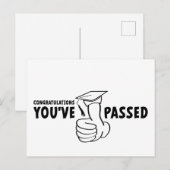 Gefeliciteerd, je bent geslaagd, diploma briefkaart (Voorkant / Achterkant)