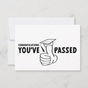 Gefeliciteerd, je bent geslaagd, diploma kaart