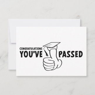 Gefeliciteerd, je bent geslaagd, diploma notitiekaartje