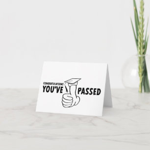 Gefeliciteerd, je bent geslaagd, diploma notitiekaartje