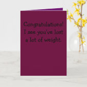 Gefeliciteerd, je bent veel afgevallen. kaart (Gele Bloem)