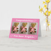 Gefeliciteerd, je hebt een drieling kaart (Gele Bloem)