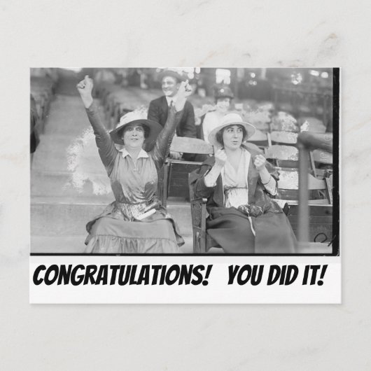 Gefeliciteerd! Je hebt het gedaan! Briefkaart (Voorkant)