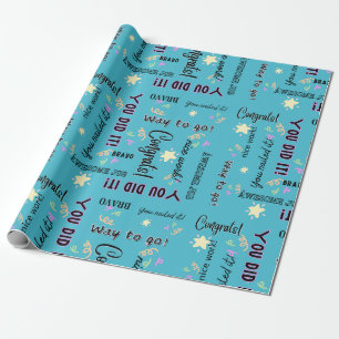Gefeliciteerd! Je hebt het gedaan! cadeaupapier te