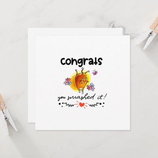 Gefeliciteerd, je hebt het kapot gemaakt Cartoon C Kaart (Voorkant / Achterkant in situ)