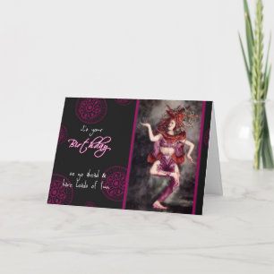 Gefeliciteerd, je hebt veel plezier, danser kaart