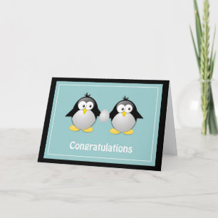 Gefeliciteerd, je verwacht Penguin Greeting Kaart