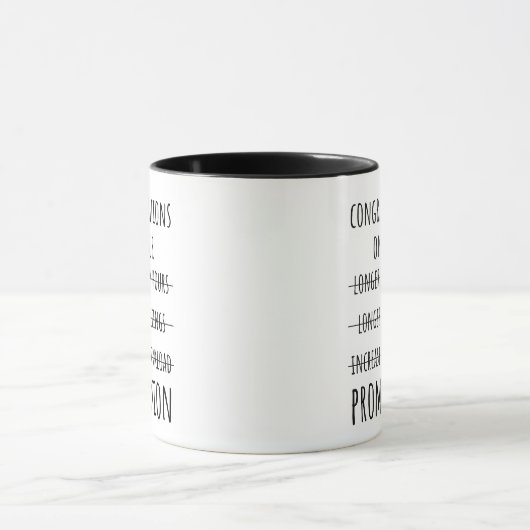 Gefeliciteerd Job Promotion Grappige collega Mok (Midden)