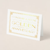 Gefeliciteerd Jubileum Golden Wedding Folie Kaarten (Voorkant)