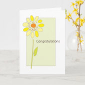 Gefeliciteerd Kaart (Gele Bloem)