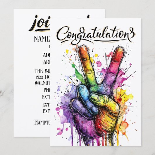 GEFELICITEERD KAART (Voorkant / Achterkant)