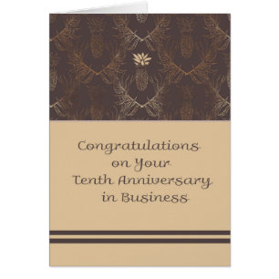 Gefeliciteerd, Kaart voor 10 jaar Business Anniv.