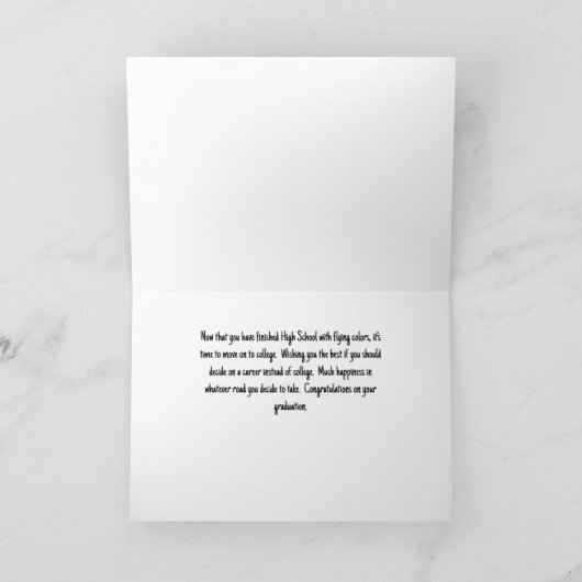 Gefeliciteerd Kaart voor de Afstuderen middelbare  (Binnen)