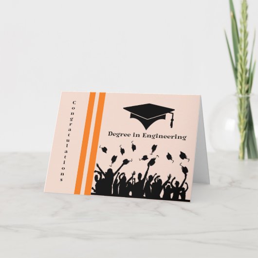 Gefeliciteerd Kaart voor graad in Techniek (Voorkant)