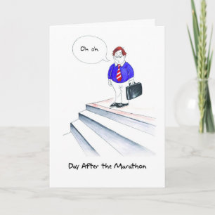 Gefeliciteerd Kaart voor Marathoner - Oh Stairs