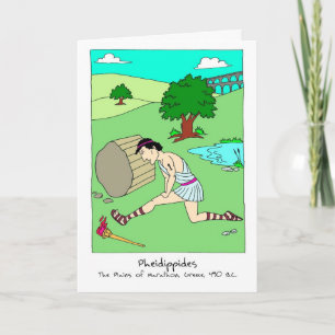 Gefeliciteerd Kaart voor Marathoner - Pheidippides
