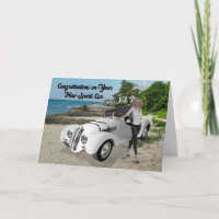Gefeliciteerd Kaart voor nieuwe sportwagen