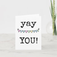 Gefeliciteerd Kaart, Yay You, Bunting Flags