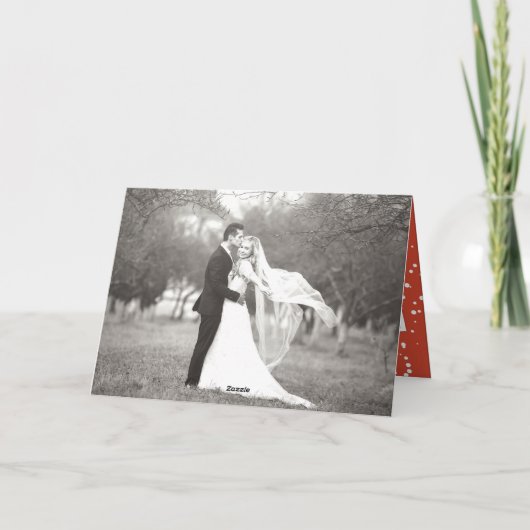 Gefeliciteerd Kerstmis, Mr. en Mrs. Foto Modern We Feestdagen Kaart (Achterkant)