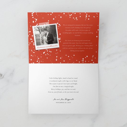 Gefeliciteerd Kerstmis, Mr. en Mrs. Foto Modern We Feestdagen Kaart (Binnen)