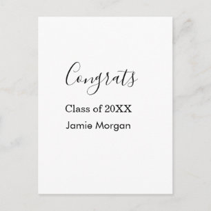 Gefeliciteerd klas van 20XX afstudeernaam eenvoudi Briefkaart