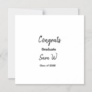 Gefeliciteerd klas van jaartal naam school magnetische uitnodiging