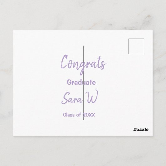 Gefeliciteerd klas van voeg jaarnaam school col briefkaart (Achterkant)