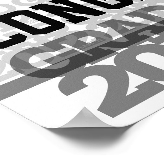 Gefeliciteerd, klasse 2012 Banner Poster roze (Hoek)